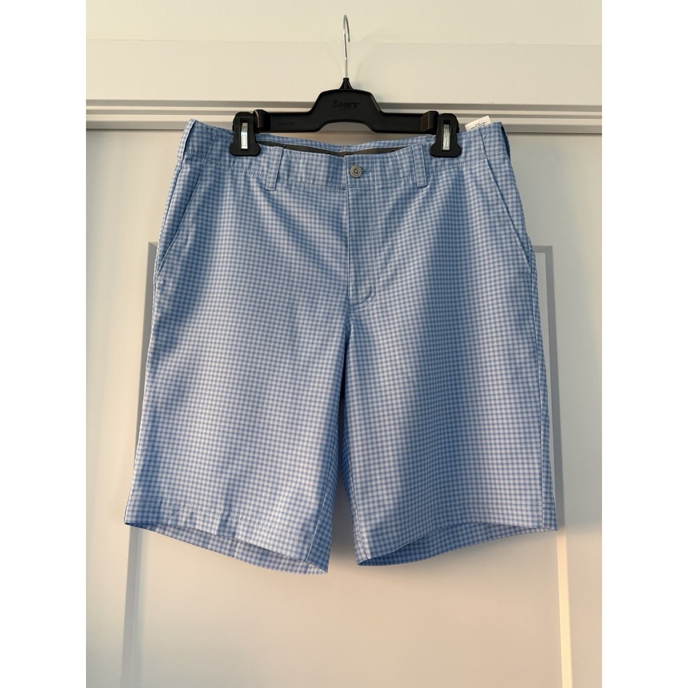 Ben Hogan Performance Golf Shorts Gingham Check Summer Tech Stretch Lightweight
